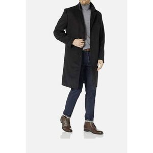LONDON FOG Black Wool Overcoat Size 42R